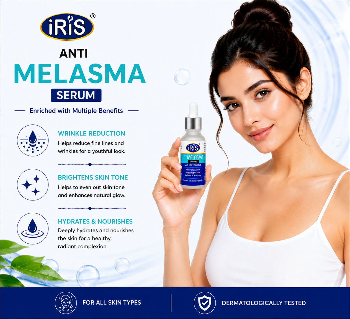 iRIS 10% Vitamin C Serum – Melasma, Pigmentation & Dark Spot Care | 15ML